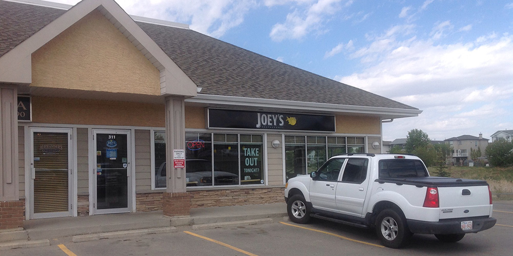 The exterior at Joey's Airdrie