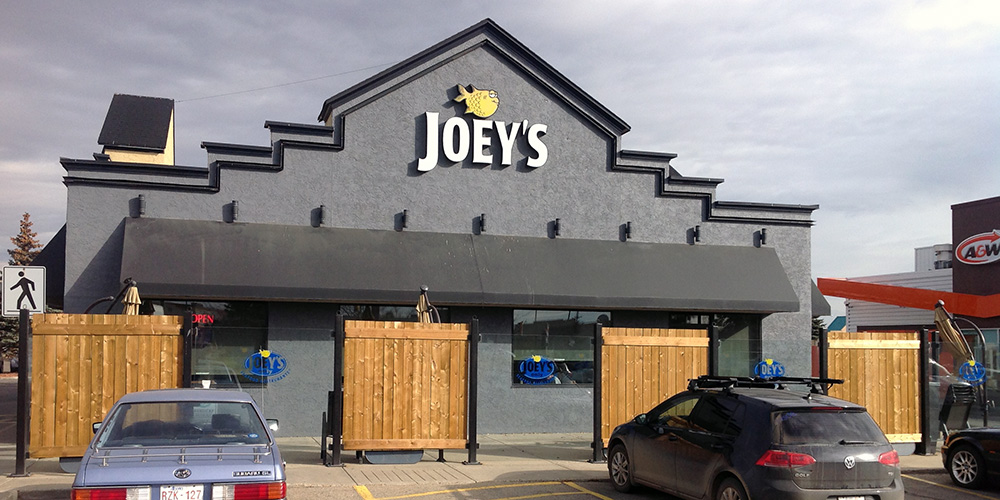 The new exterior of Joey's Manning
